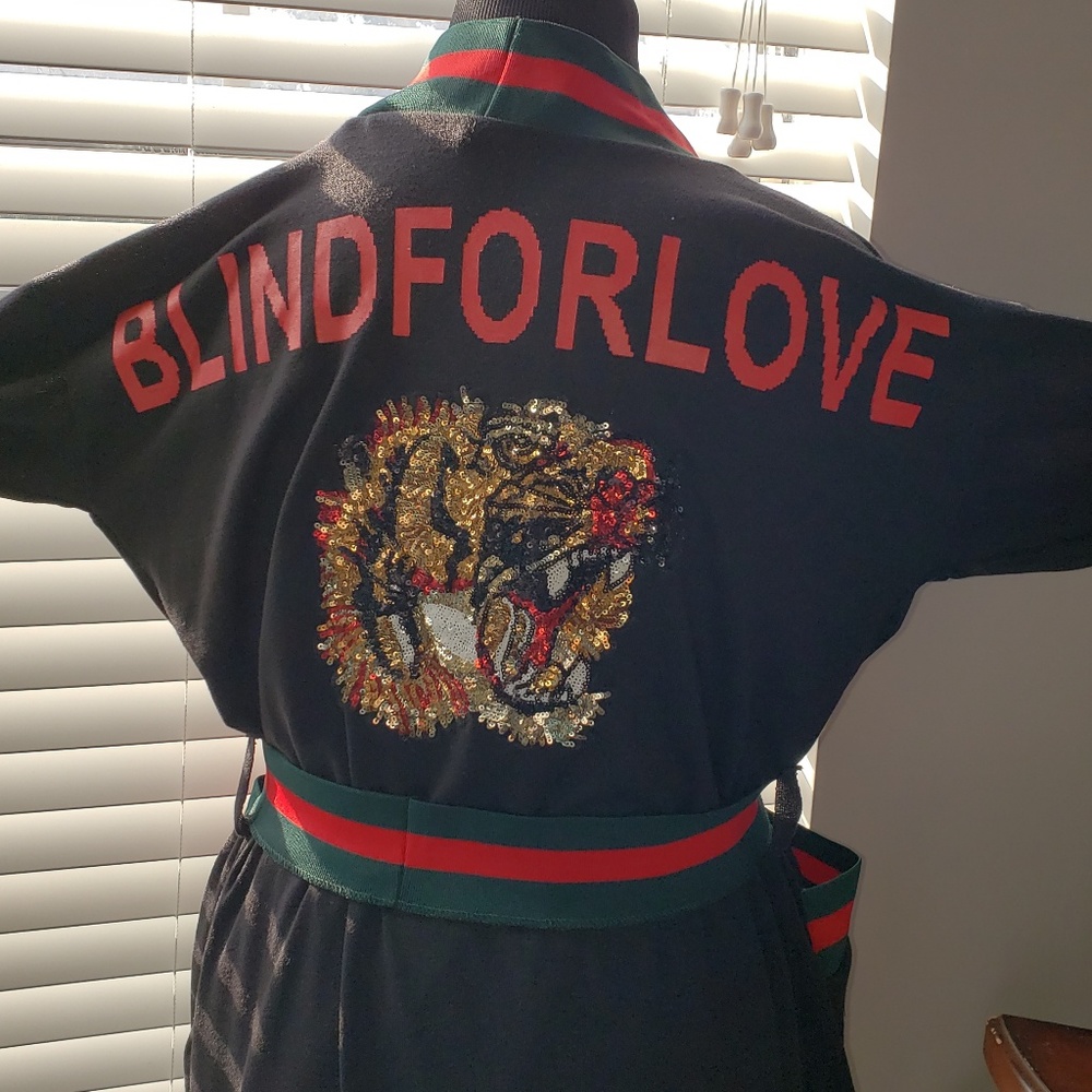 Cardigan jacket Blindfor love on back